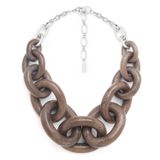 Bijoux - Collier plastron ébène gris - Aretha - NATURE BIJOUX