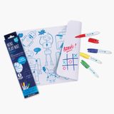 Children's arts and crafts - ROBOT : 1 reversible silicone mat + 4 markers - SUPERPETIT