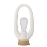 Wireless lamps - Latifa Portable Lampe, Battery, White, Stoneware  - BLOOMINGVILLE