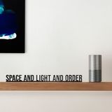 Objets de décoration - Citation d'architecture 3D Space, Light and Order - dessus de table décoratif avec lettrage Le Corbusier - BEAMALEVICH