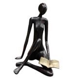 Sculptures, statuettes et miniatures - Lectrices ou étirement bronze bronze recyclé à la cire perdu. - RECYCLAGE DESIGN RÉANIMATEUR D'OBJETS R & D
