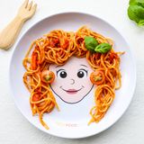 Children's mealtime - Fussy Food Plates - Female Face - FUSSY FOOD PLATES