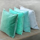 Fabric cushions - Pip Stonewashed Velvet Cushion Cover - BLUE series - ML FABRICS