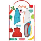 Kitchen utensils - Chefclub Kids blue and red chef knife - SNACKING MEDIA / CHEFCLUB