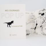 Customizable objects - Customizable POP UP card - DIY - The T.REX Brunch - COLORIAGES POPUP