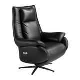 Armchairs - Black leather swivel armchair - ANGEL CERDÁ