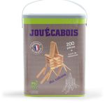 Children's games - BARREL WOODEN TOY 200 PIECES - EARLY LEARNING CONSTRUCTION GAME - JOUECABOIS