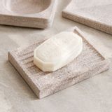 Bathroom equipment - Diatomaceous Earth Ceramic Soap Dish Stripe - LEAF HOME