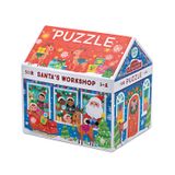 Jeux enfants - Puzzle maison - 50 pièces - Noël - L'atelier du père Noël - CROCODILE CREEK