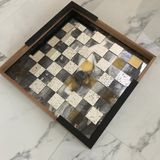 Coffrets et boîtes - Echiquier en verre et en bois, jeu d'échec - NARCIS