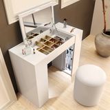 Other tables - Folding lid vanity with built-in mirror and delayed closing. - FRANCO FURNITURE
