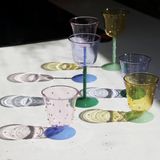Verres - Lot de 2 verres à eau à pois rose/jaune/violet - &KLEVERING