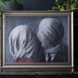 Paintings - Decorative panel - The Lovers handmade with silk threads - ART NITKA