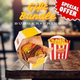 Cadeaux - Paquet cadeau Burger et frites! - SOCKS + STUFF