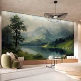 Wallpaper - Mountain Serenity panoramic landscape wallpaper - LA MAISON MURAEM