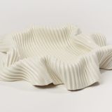 Ceramic - Porcelain piece - Crumpled cardboard dish - FANNY LAUGIER PORCELAINE