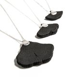 Jewelry - GIN-KIMONO-GINKO long necklace - CHARCOAL ESKIMEÏT