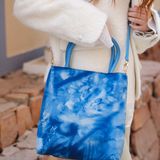 Bags and totes - Silk porcelain garden tote bag. - THE ZHAI｜CHINESE CRAFTS CREATION