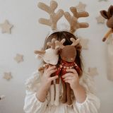 Soft toy - Robin Reindeer I hearts sweater cherry red - PATTI OSLO