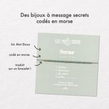 Jewelry - Morse Code Bracelet: Sister - LES MOTS DOUX