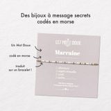 Jewelry - Morse Code Bracelet: Godmother - LES MOTS DOUX