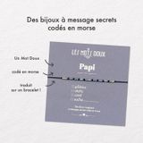 Jewelry - Morse code bracelet: Papi - LES MOTS DOUX