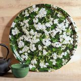 Plateaux - Plateau de service rond en bois - Fleurs de printemps 38 cm - MONBOPLATO