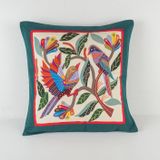 Fabric cushions - Handmade Embroidered Birds Cushion - FOWA