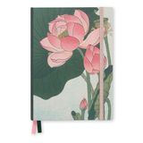 Papeterie bureau - Carnet en satin/coton avec fleurs de lotus épanouies - BIEN MOVES