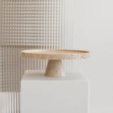 Plats et saladiers - TRAVERTINE CAKE STAND - KIWANO CONCEPT