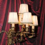 Decorative objects - White ruched silk flame-clip lampshade for chandelier, wall lamp.. - BELLE EPOQUE