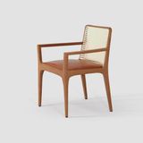 Lawn chairs - "JULIA" MINIMALIST CHAIR WITH SOLID WOOD ARMRESTS - ALESSANDRA DELGADO DESIGN