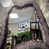 Mirrors - The XXL amethyst frame: Art & deco object, unique handmade piece - LAVENTURINE GALLERY