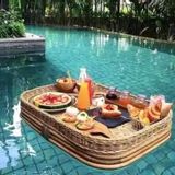 Trays - RATTAN FLOATING POOL TRAY - ISHELA