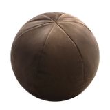 Fabric cushions - VELVET BALL CUSHION BROWN - LO DECOR