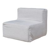 Lawn armchairs - Modular removable outdoor fireside chair in linen effect fabric - MX HOME