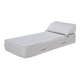 Outdoor space equipments - 1-seater outdoor foam sun lounger bed with linen effect - MX HOME