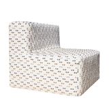 Lawn armchairs - Removable fireside chair in white multi-color pile fabric - MX HOME