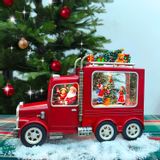 Other Christmas decorations - Christmas decoration led glitter water spinning truck with gifts - BLUE STAR B.V.