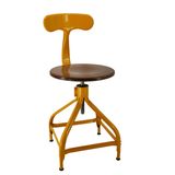 Office seating - Nicolle® “DACTYLO” Adjustable Chair H45/60cm Wood & Metal - NICOLLE CHAISE