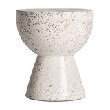 Other tables - White terrazzo coffee table in 40x40x45 cm - VICAL