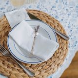 Table linen - Optical White Linen Napkins Set of 2 - LINEN TALES