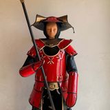 Sculptures, statuettes and miniatures - Large Crocodile Samurai Leather Sculpture - ANNIE DELEMARLE SCULPTURE CUIR