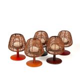 Other smart objects - USB table lamp rattan and leather - SOL & LUNA