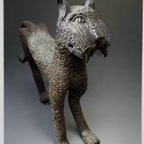 Unique pieces - Large bronze leopard, IFE art - QUINTESSENCE AFRICAINE