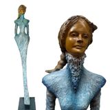 Sculptures, statuettes et miniatures - la NUIT DES TEMPS sculpture  bronze - LUSSOU-SCULPTEUR