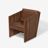 Office seating - Álvaro Siza Vieira - Armchair in Walnut Wood and Natural Leather - MOR