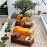 Lawn sofas - CHILL PIPING Chocolate Outdoor Daybed - BED AND PHILOSOPHY