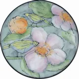 Formal plates - Kukkaislintu Studio Plate Green 35 cm - PENTIK