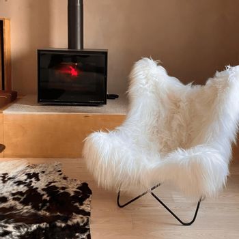 Butterfly AA Icelandic Sheep Chair - French Leather - MAISON THURET